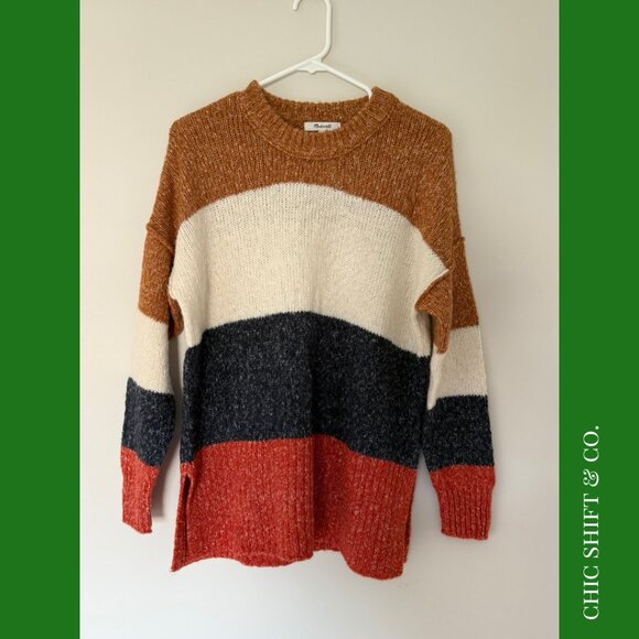Madewell | Striped Baxter Sweater | Oversized - Picture 1 of 6